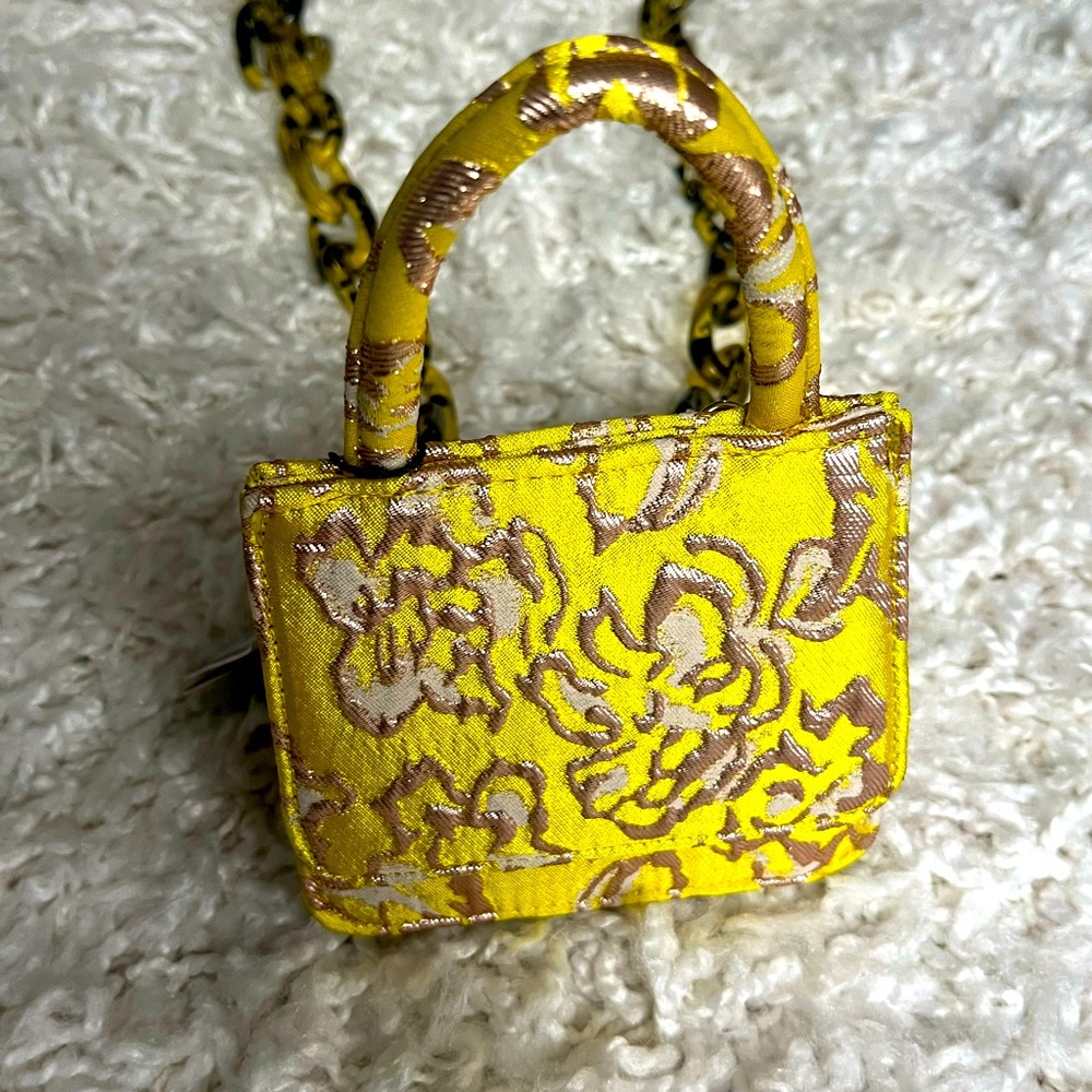 House of Want Floral Yellow Mini Bag